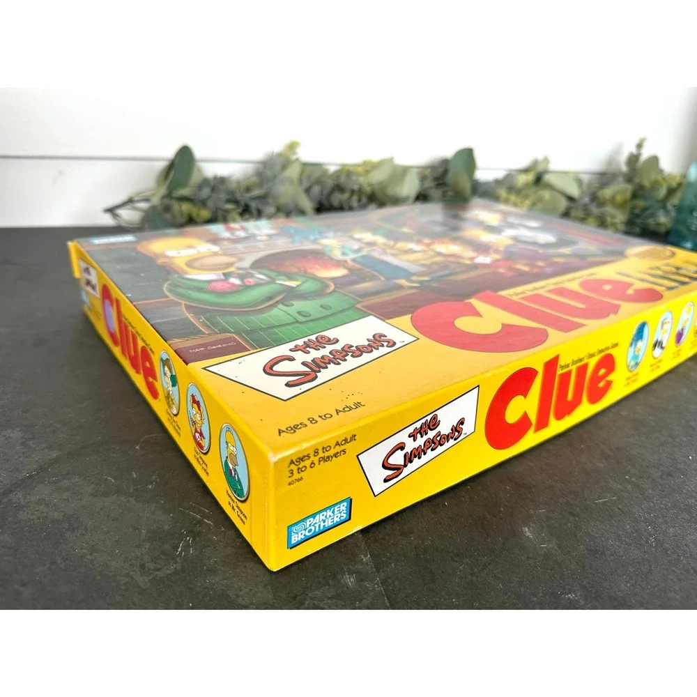 The Simpsons Clue Parker Brothers Classic Detective Game 2nd edition board game